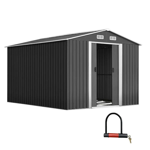 Giantz Garden Shed Outdoor Storage Sheds Tool Workshop 2.6X3.89X2.02M with Base Deals499