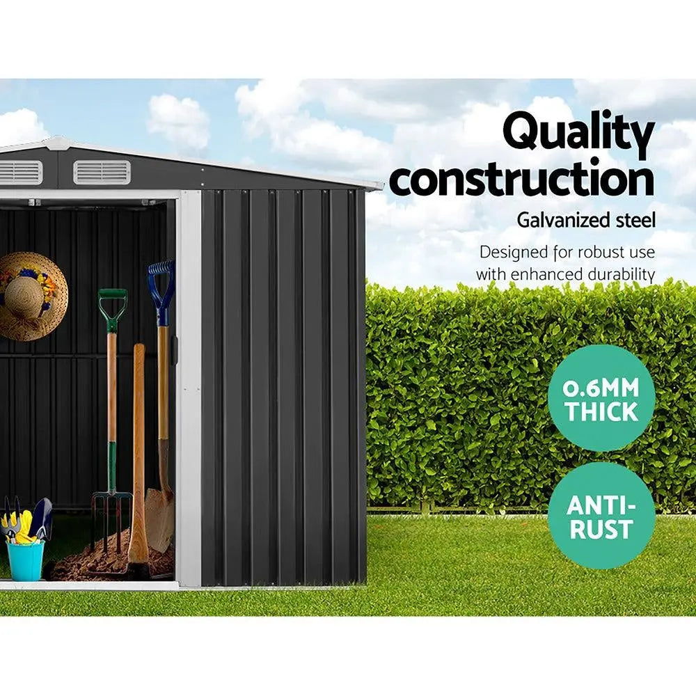 Giantz Garden Shed Outdoor Storage Sheds Tool Workshop 2.6X3.89X2.02M with Base Deals499