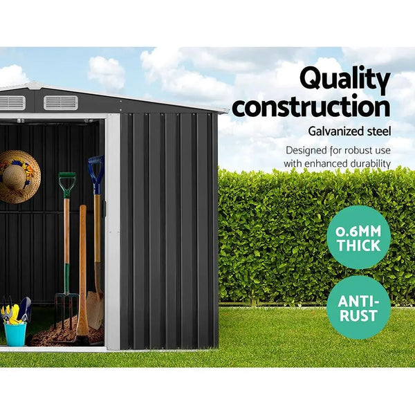 Giantz Garden Shed Outdoor Storage Sheds Tool Workshop 2.6X3.89X2.02M with Base Deals499