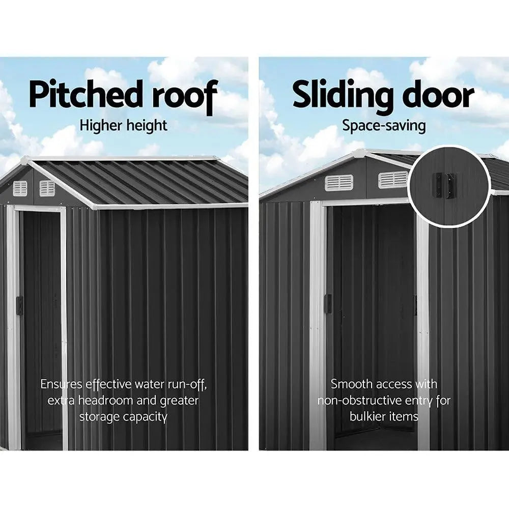 Giantz Garden Shed Outdoor Storage Sheds Tool Workshop 2.6X3.89X2.02M with Base Deals499