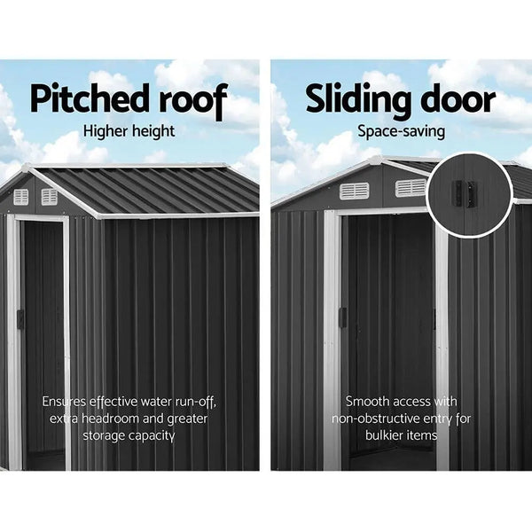 Giantz Garden Shed Outdoor Storage Sheds Tool Workshop 2.6X3.89X2.02M with Base Deals499