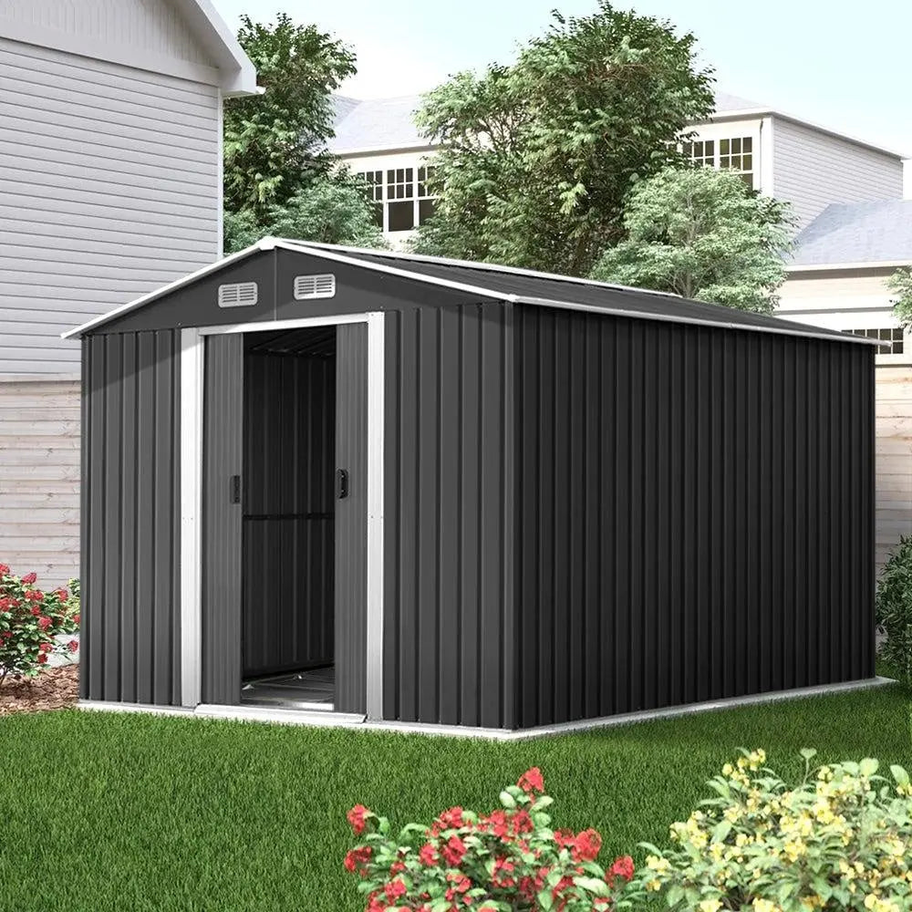 Giantz Garden Shed Outdoor Storage Sheds Tool Workshop 2.6X3.89X2.02M with Base Deals499