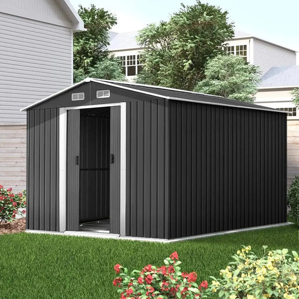 Giantz Garden Shed Outdoor Storage Sheds Tool Workshop 2.6X3.89X2.02M with Base Deals499