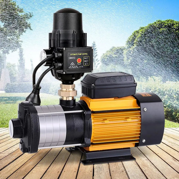 Giantz Multi Stage Water Pump Pressure Rain Tank Garden Farm House Irrigation 2000W Black Controller Deals499