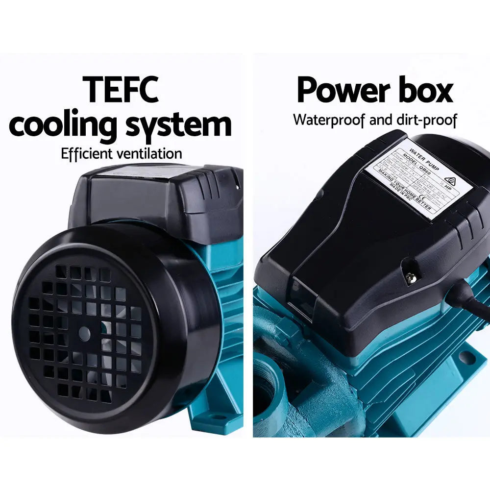 Giantz Peripheral Water Pump Clean Garden Farm Rain Tank Irrigation Electric QB60 Deals499