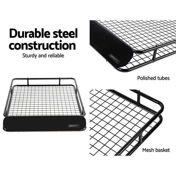 Giantz Universal Roof Rack Basket Car Carrier Steel 123cm Deals499