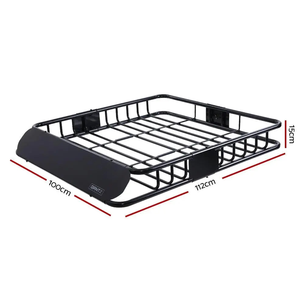 Giantz Universal Roof Rack Basket Car Luggage Carrier Steel Vehicle Cargo 112cm Deals499
