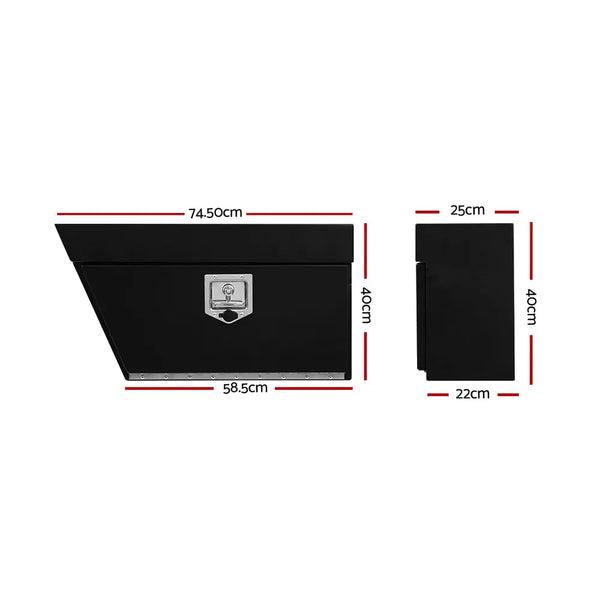 Giantz Ute Tool Box Left UnderTray Toolbox Under Tray Aluminium Underbody Deals499