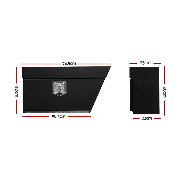 Giantz Ute Tool Box Right UnderTray Toolbox Under Tray Aluminium Underbody Deals499