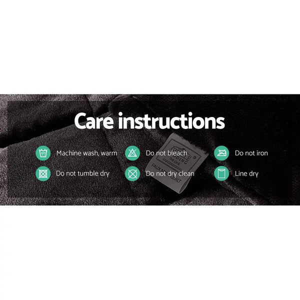 Giselle Bedding Faux Mink Quilt Queen Size Charcoal Deals499