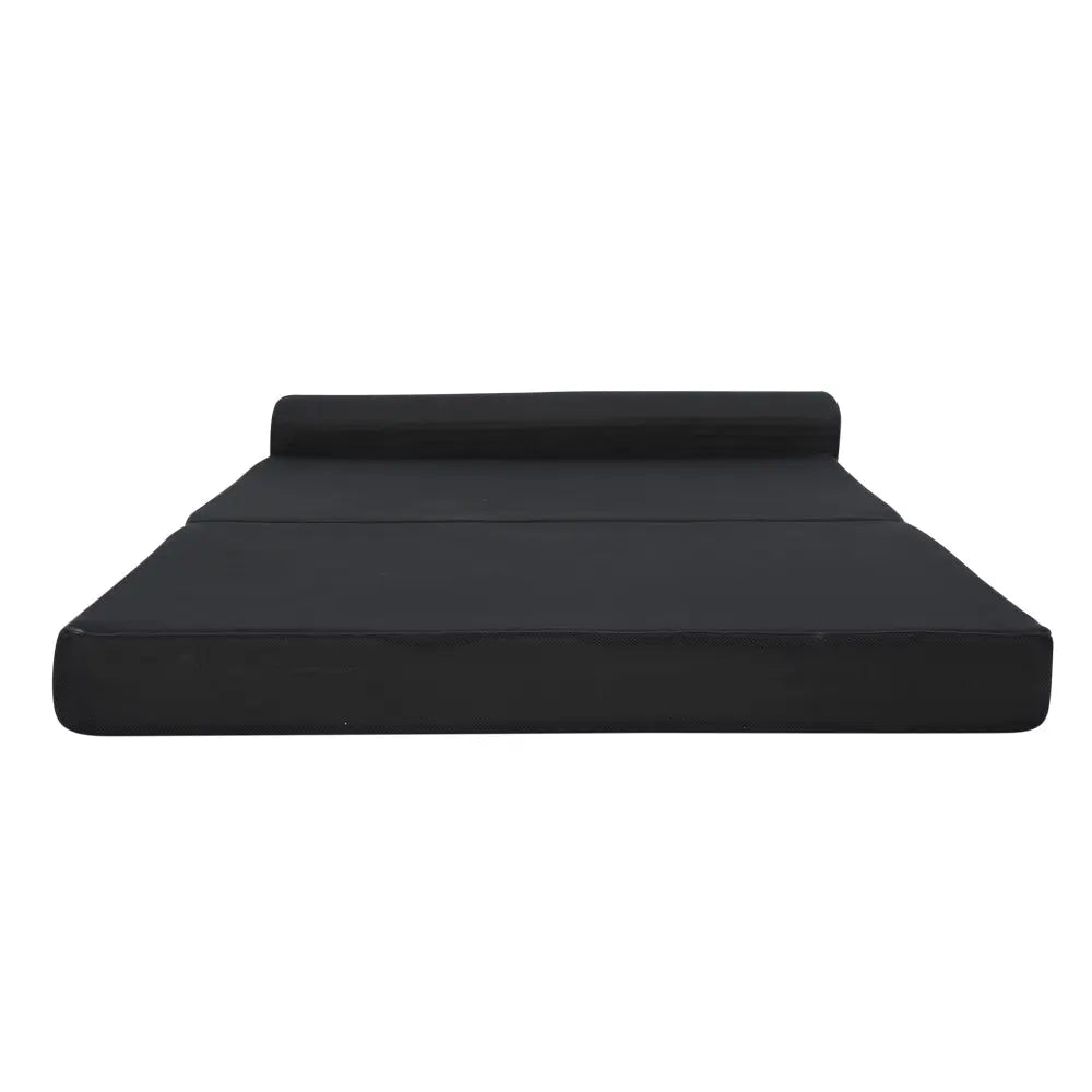 Giselle Bedding Folding Foam Mattress Portable Double Sofa Bed Mat Air Mesh Fabric Black Giselle