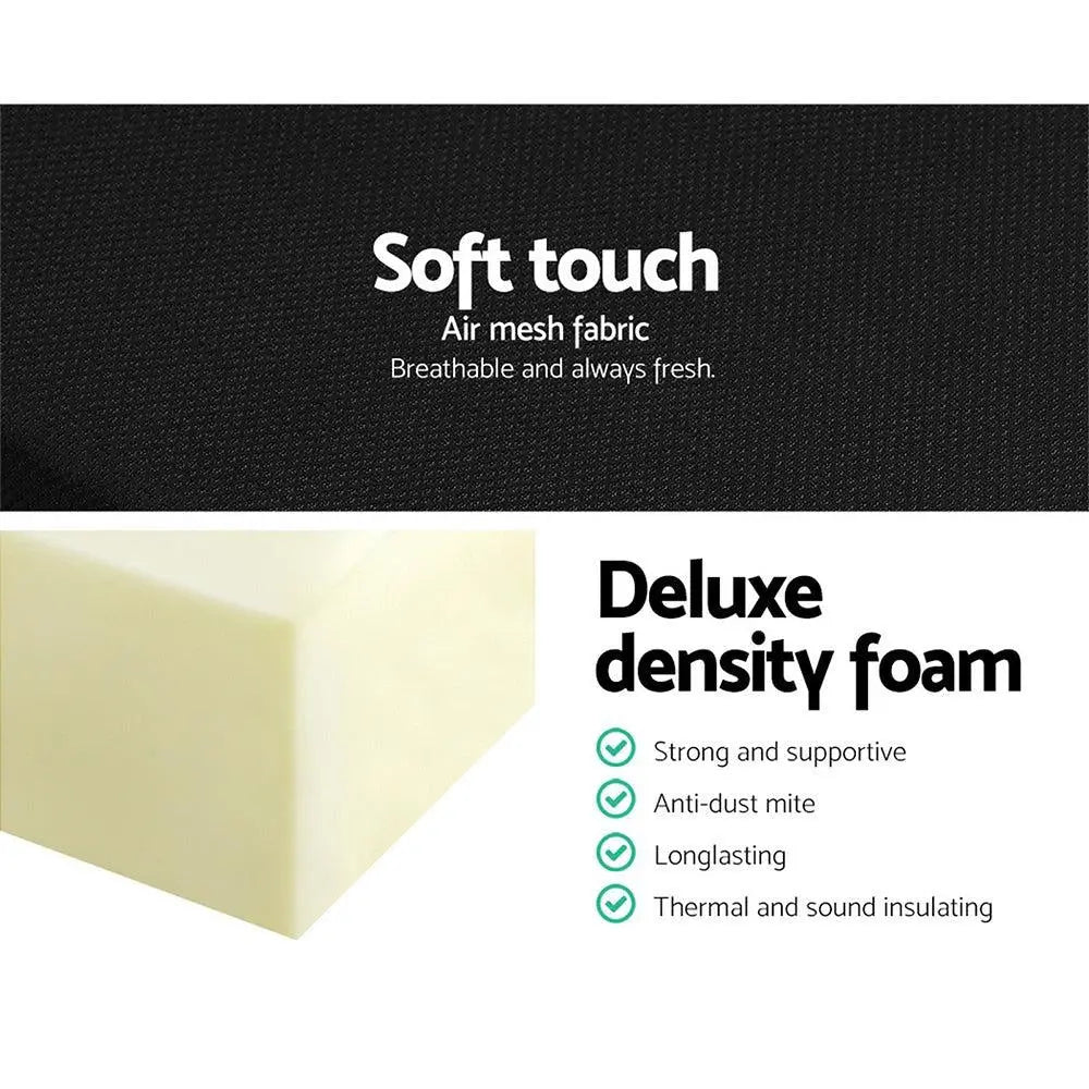 Giselle Bedding Folding Foam Mattress Portable Double Sofa Bed Mat Air Mesh Fabric Black Giselle