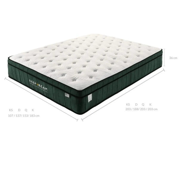 Green Tea Cool Gel Memory Foam Mattress 36cm 5 Zone King Single Deals499