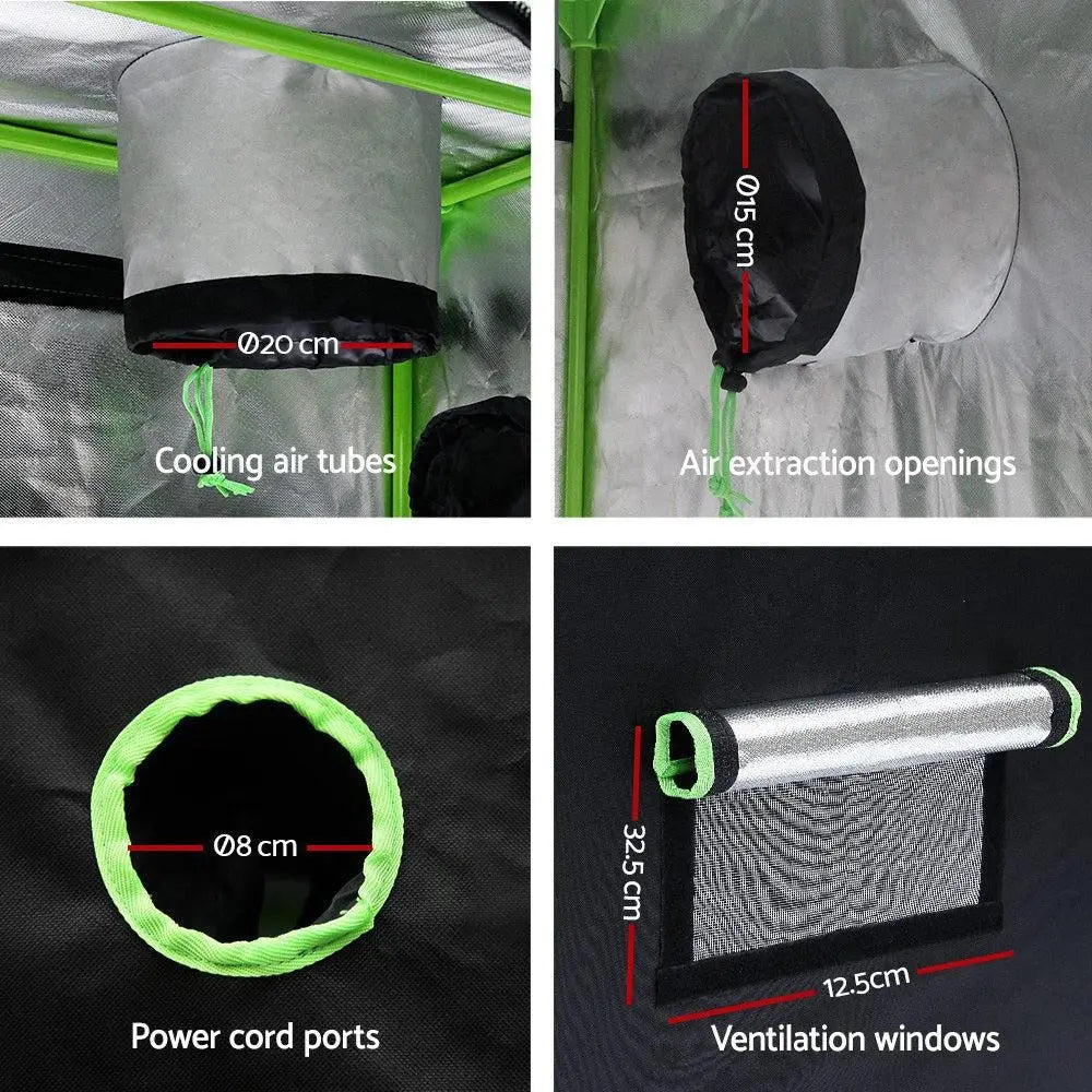 Greenfingers Grow Tent 1000W LED Grow Light 150X150X200cm Mylar 4" Ventilation Deals499
