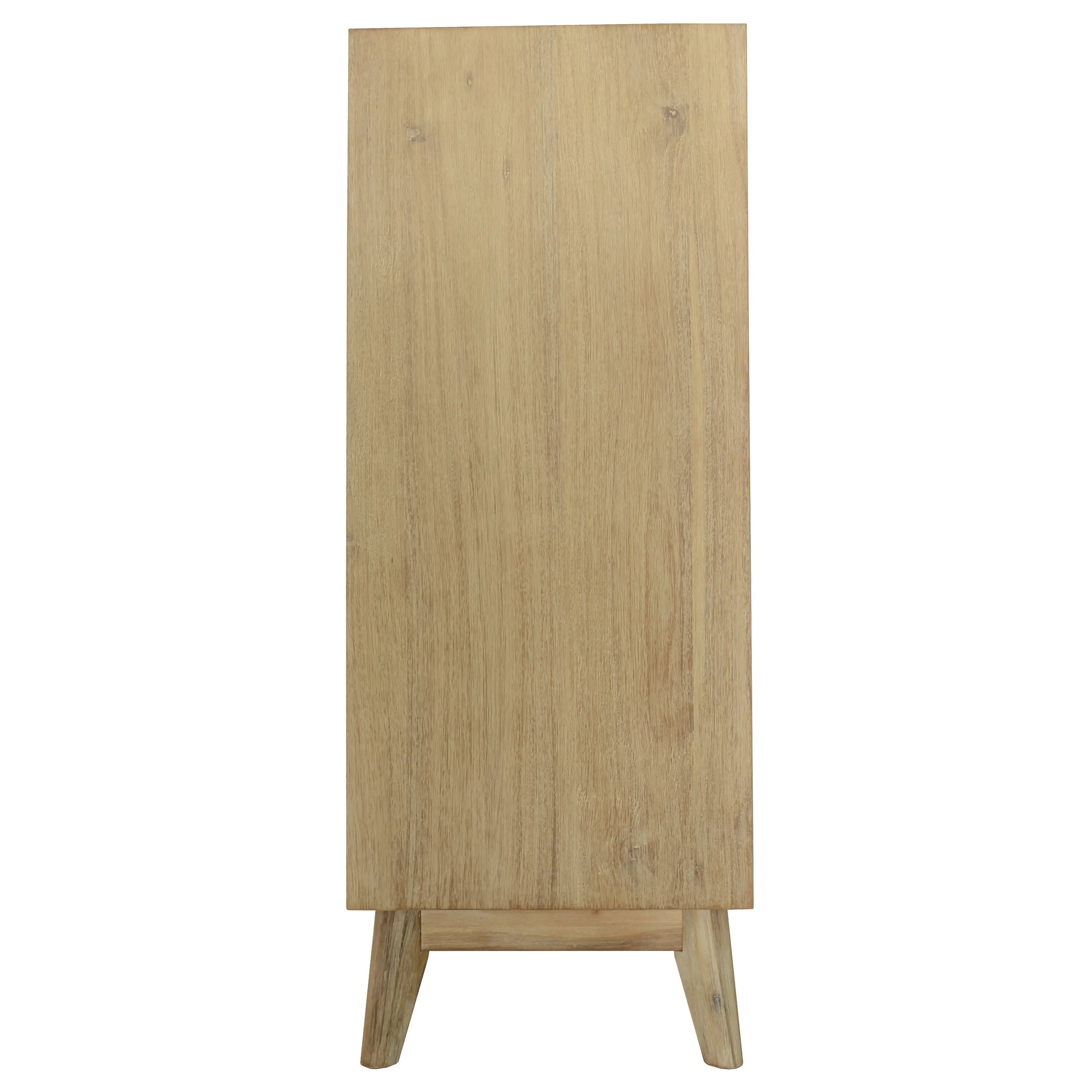 Grevillea Tallboy 4 Chest of Drawers Solid Acacia Wood Storage Cabinet - Brown Deals499