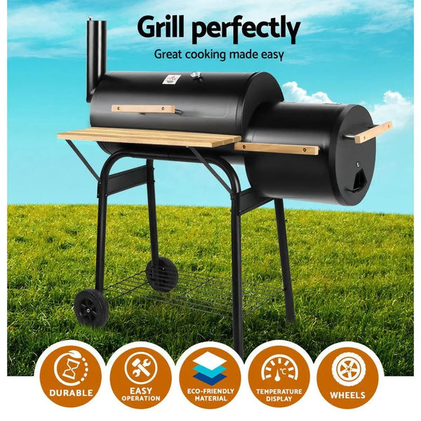 Grillz 2-in-1 Offset BBQ Smoker - Black Deals499
