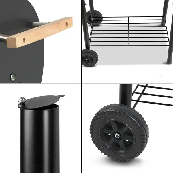 Grillz 2-in-1 Offset BBQ Smoker - Black Deals499