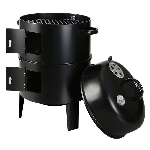 Grillz 3-in-1 Charcoal BBQ Smoker - Black Deals499
