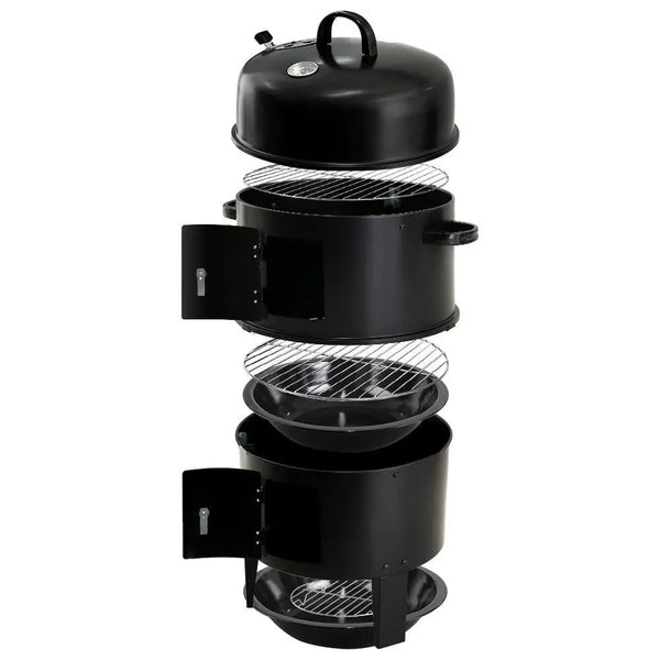 Grillz 3-in-1 Charcoal BBQ Smoker - Black Deals499