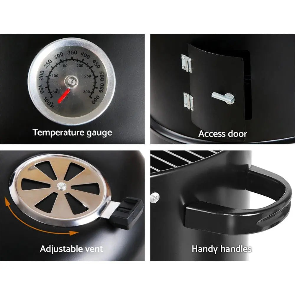 Grillz 3-in-1 Charcoal BBQ Smoker - Black Deals499