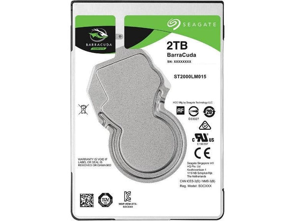 SEAGATE 2TB 2.5' Barracuda, 5400RPM 7mm 128MB cache Notebook / Laptops HDD (ST2000LM015) SEAGATE