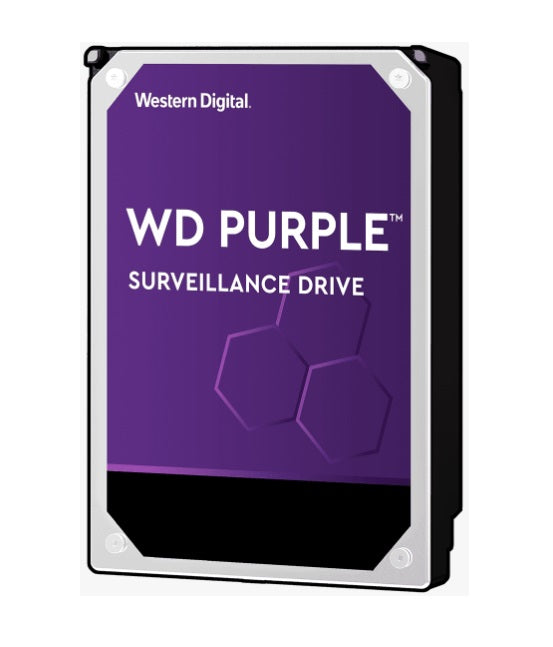 WD Digital WD Purple 4TB 3.5' Surveillance HDD 5400RPM 64MB SATA3 6Gb/s 150MB/s 180TBW 24x7 64 Cameras AV NVR DVR 1.5mil MTBF 3yrs WESTERN DIGITAL