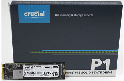 MICRON (CRUCIAL) P1 500GB M.2 (2280) NVMe PCIe SSD - 3D NAND 1900/950 MB/s Acronis True Image Cloning Software 5yrs wty MICRON