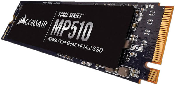 CORSAIR Force MP510 960GB NVMe PCIe SSD M.2 - 3D TCL NAND 3480/3000 MB/s 570/610K IOPS (2280) 1.8mil Hrs MTBF 5yrs CORSAIR