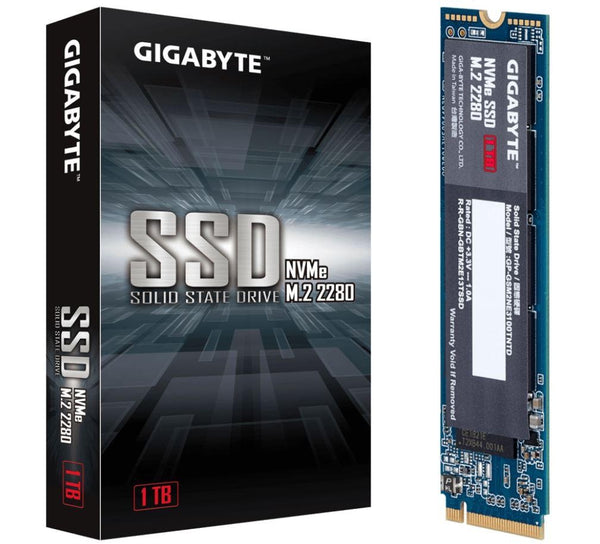 GIGABYTE M.2 PCIe NVMe SSD 1TB V2 2550/2100 MB/s 295K/430K IOPS 1600TBW 2280 80mm 1.5M hrs MTBF HMB TRIM & SMART Solid State Drive 5yrs Wty >1600TBW GIGABYTE