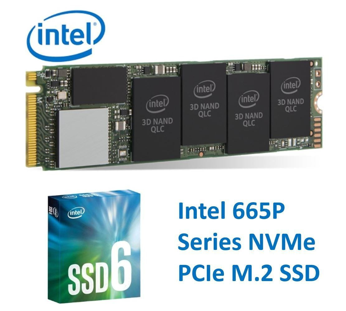INTEL 665P NVMe PCIe M.2 SSD 1TB 3D2 QLC 2000/1925MB/s R/W 160K/250K IOPS 1.6 Million Hours MTBF 5yrs Wty ~HBI-660P-1TB SSDPEKNW010T8X1 INTEL
