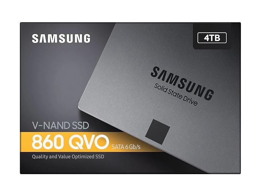 SAMSUNG 860 QVO 4TB,V-NAND, 2.5'. 7mm, SATA III 6GB/s, R/W(Max) 550MB/s/520MB/s, up to 1,440TBW, 3 Years Warranty SAMSUNG