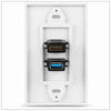 HDMI USB 3.0 Audio Stereo Pass Through Component Composite Wall Plate Panel Deals499
