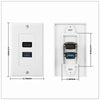 HDMI USB 3.0 Audio Stereo Pass Through Component Composite Wall Plate Panel Deals499