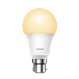 TP-Link Tapo Dimmable Smart Light Bulb L510B Bayonet Fitting Dimmable, No Hub Required, Voice Control, Schedule & Timer 2700K 8.7W 2.4 GHz 802.11b/g/n TP-LINK