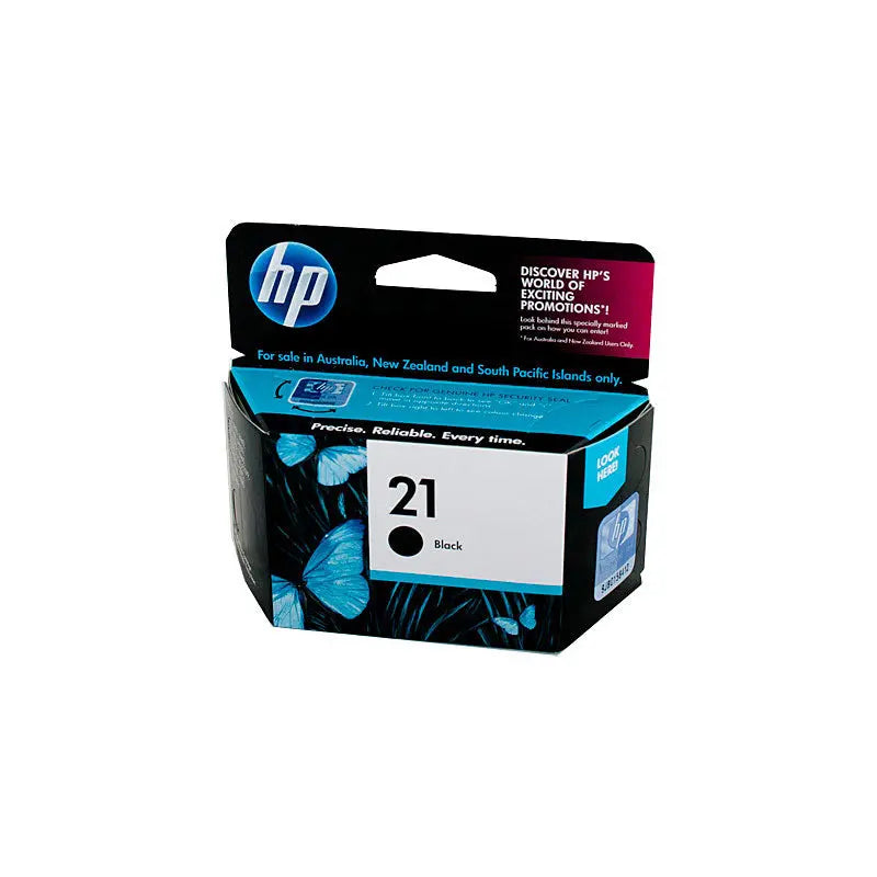 HP #21 Black Ink Cartridge C9351AA HP