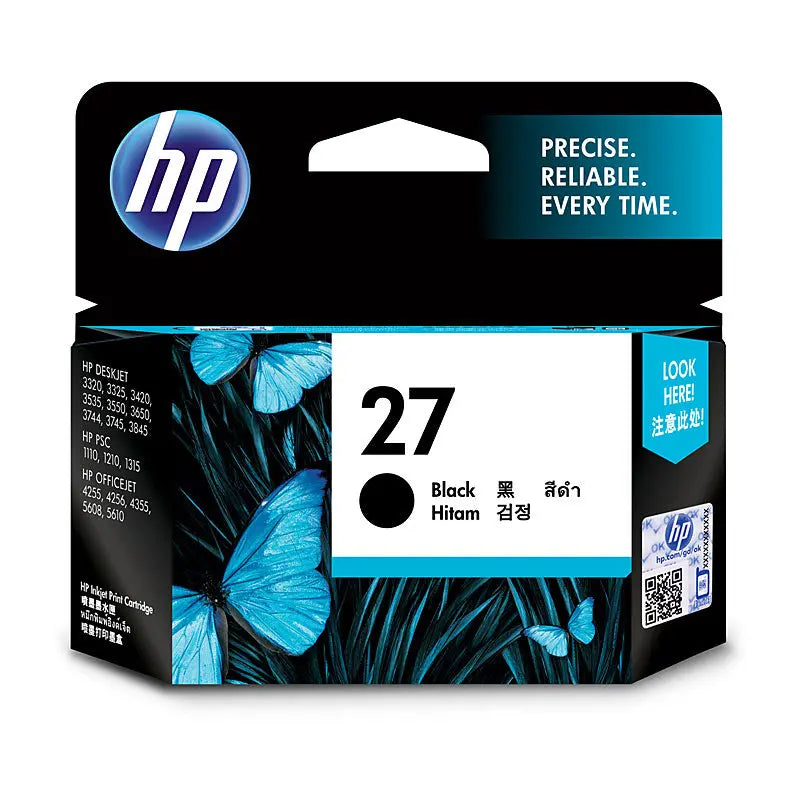 HP #27 Black Ink Cartridge C8727AA HP