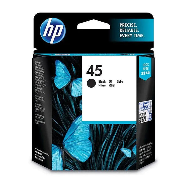 HP #45 Black Ink Cartridge 51645AA HP