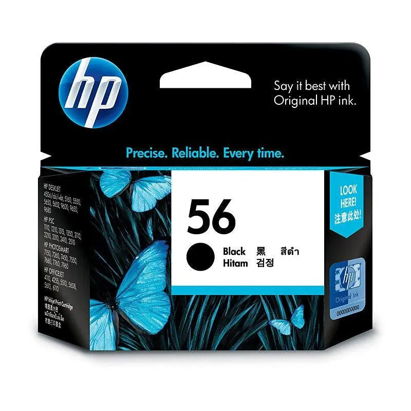 HP #56 Black Ink Cartridge C6656AA HP