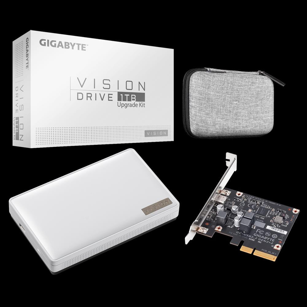 GIGABYTE Vision Drive 1TB External SSD Upgrade Kit, USB-C, Sequential Read/Write ~2000MB/s, Shock Resistant MIL-STD 516.6 GIGABYTE