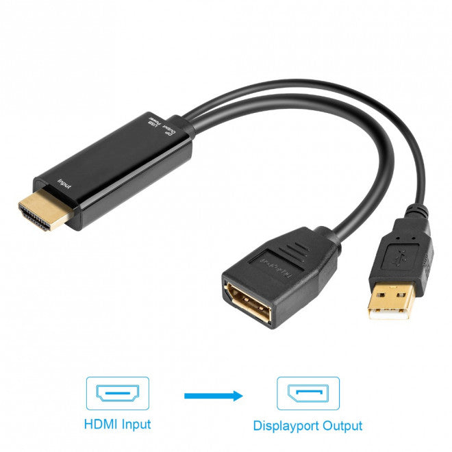 Simplecom DA206 4K HDMI to DisplayPort Active Adapter Converter USB Powered SIMPLECOM