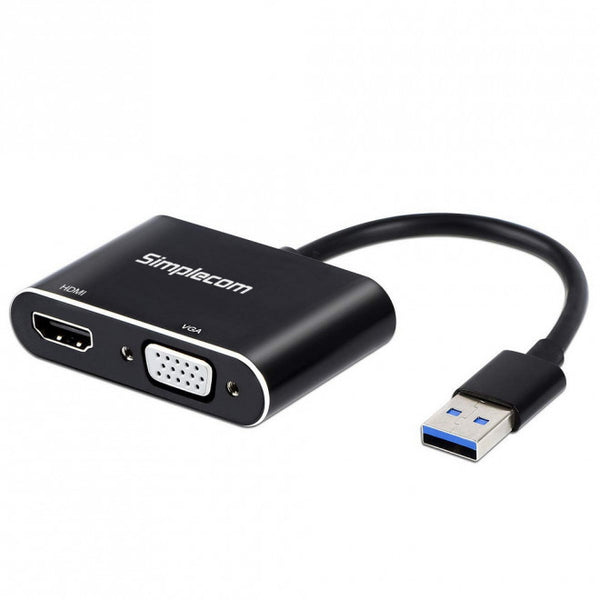SIMPLECOM DA316 USB 3.0 to HDMI + VGA Video Card Adapter Full HD 1080p - Works With NUCs - Massive Shortage SIMPLECOM