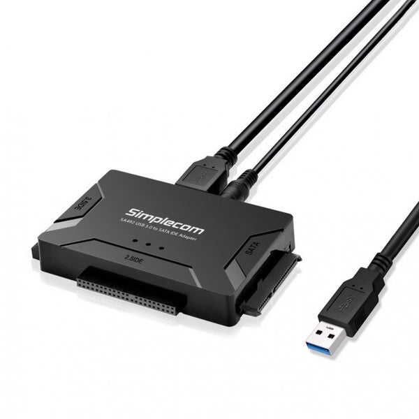 SIMPLECOM SA492 USB 3.0 to 2.5', 3.5', 5.25' SATA IDE Adapter with Power Supply SIMPLECOM