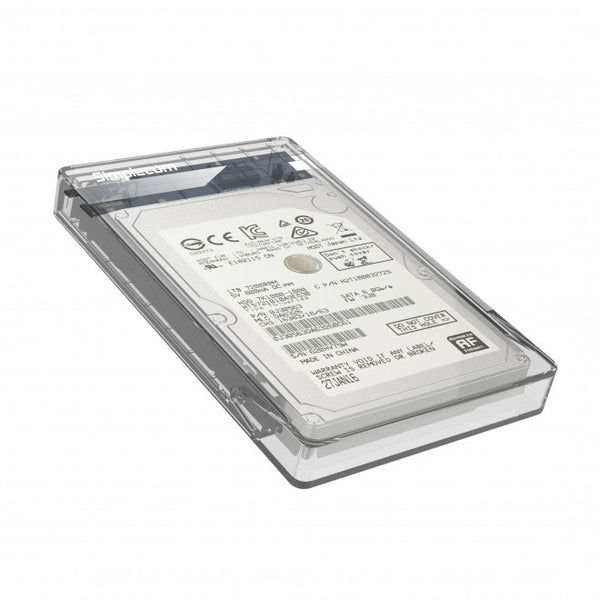 SIMPLECOM SE203 Tool Free 2.5' SATA HDD SSD to USB 3.0 Hard Drive Enclosure - Clear Enclosure SIMPLECOM