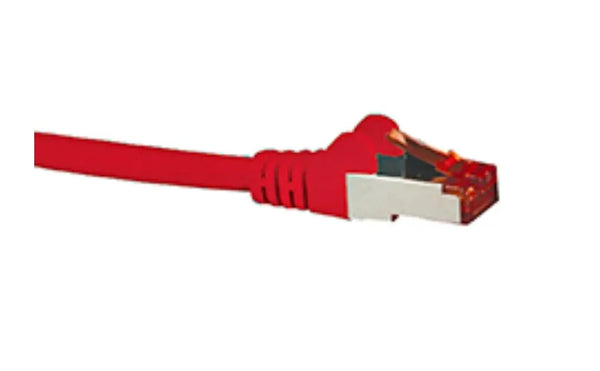 HYPERTEC CAT6A Shielded Cable 1m Red Color 10GbE RJ45 Ethernet Network LAN S/FTP Copper Cord 26AWG LSZH Jacket HYPERTEC