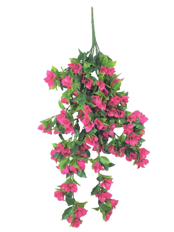 Hanging Artificial Bougainvillea Plant (Pink / Lilac) UV Resistant 90cm Deals499