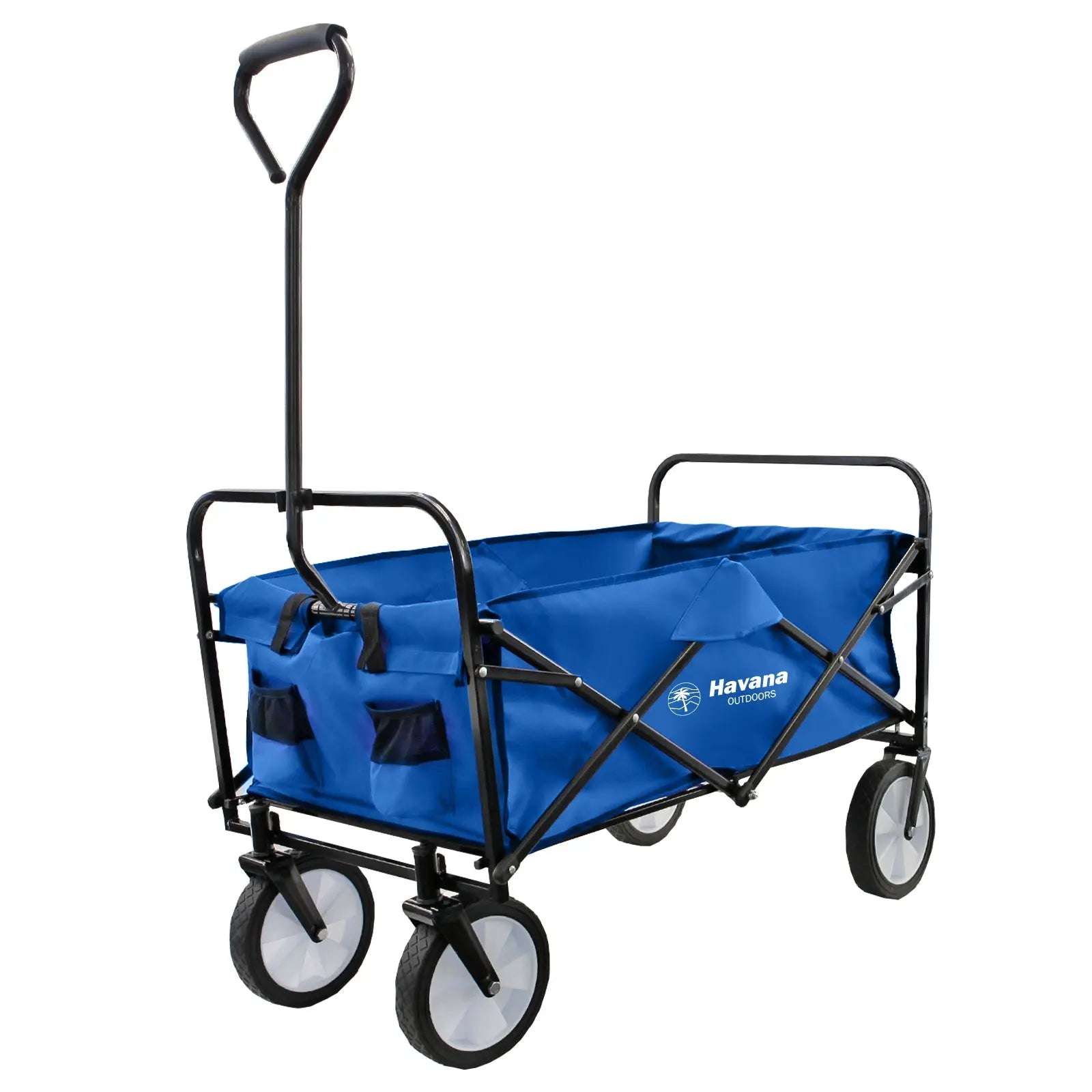 Havana Outdoors Collapsible Beach Trolley Garden Cart Foldable Picnic Navy Deals499