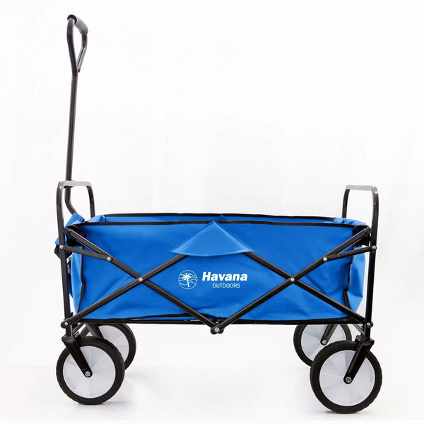 Havana Outdoors Collapsible Beach Trolley Garden Cart Foldable Picnic Navy Deals499