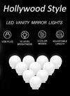 Hollywood Vanity Style LED Makeup Lights Mirror with 3 Color Modes Lights with 10 Dimmable Bulbs (Mirror Not Include) Deals499
