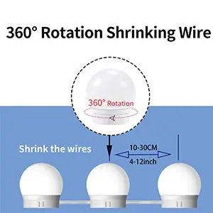 Hollywood Vanity Style LED Makeup Lights Mirror with 3 Color Modes Lights with 10 Dimmable Bulbs (Mirror Not Include) Deals499