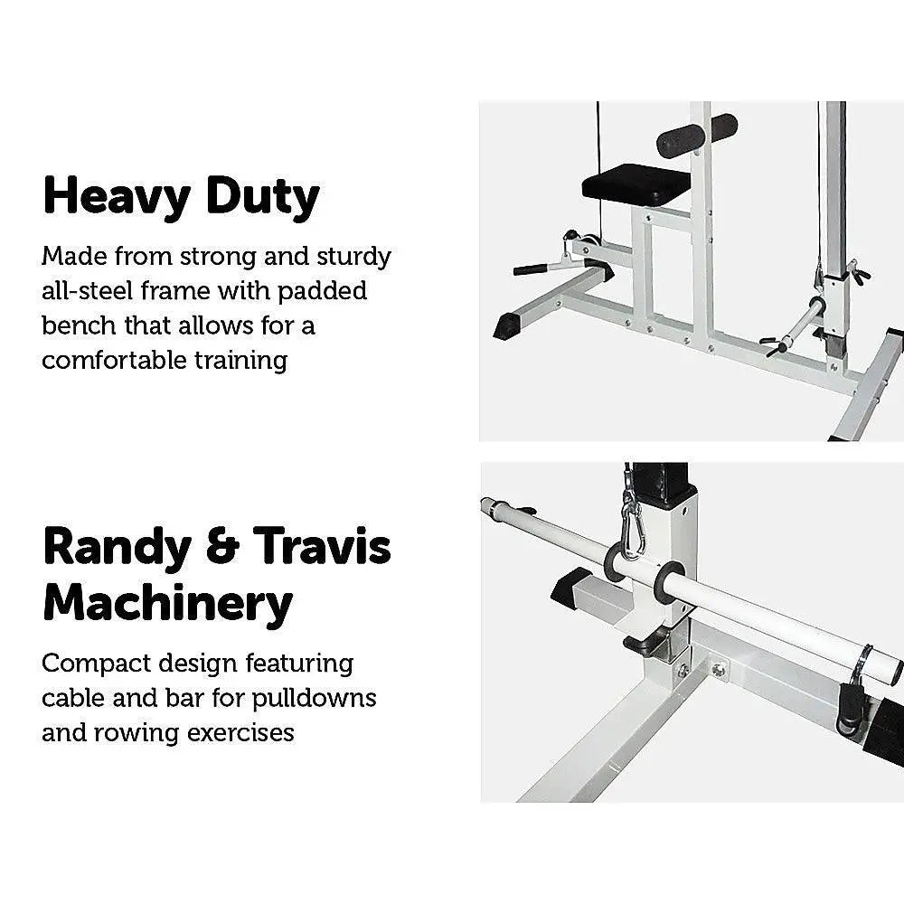 Home Fitness Multi Gym Lat Pull Down Workout Machine Bench Exercise Deals499